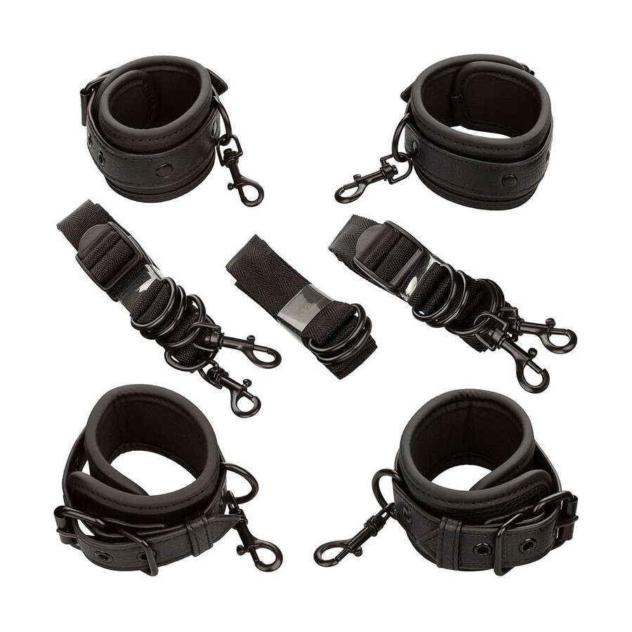 CALEXOTICS - NOCTURNAL CEINTURE DE LIT RÉGLABLE EN CUIR NOIR